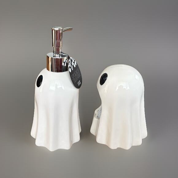 HEY BOO Pink Stanley Coffee Cup Ghost Throw BLanket Home Decor Halloween 3PC SET - Picture 10 of 16